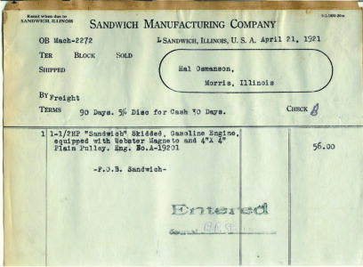 1921 1-1/2hp Sandwich Engine Image